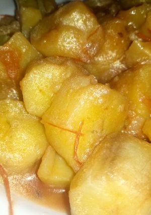 A picture of Banana stew# vegetable contest.