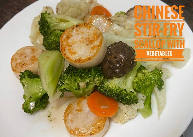 Chinese Stir-fry Scallop with vegetables
