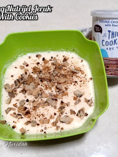 Foto resep Puding Nutrijel Jeruk with Cookies