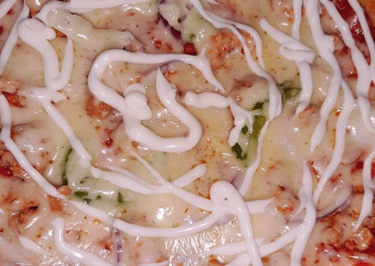 Easiest Way to Make Favorite Chicken tikka creamy pizza