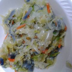 A picture of Fried coleslaw mix.
