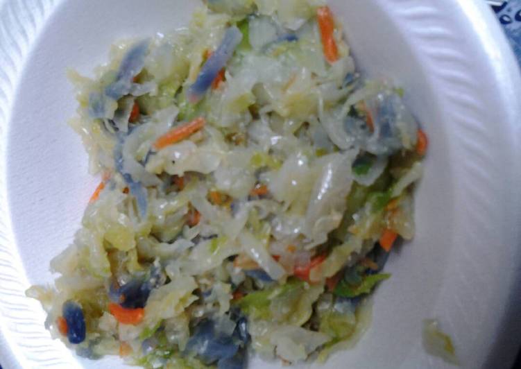 Fried coleslaw mix