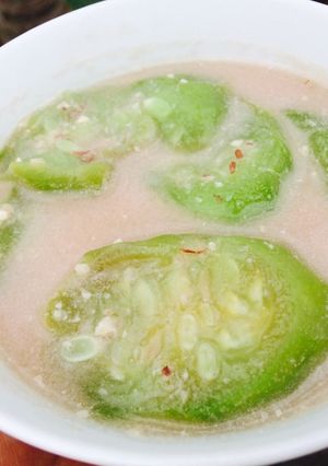 Hình của món Canh mướp nấu lạc.
