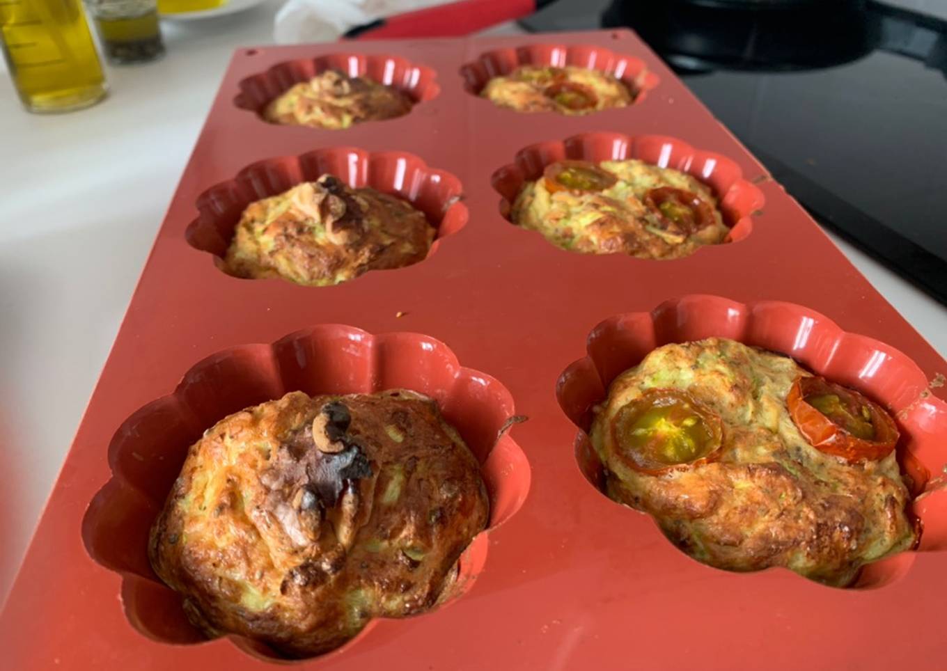 Muffins saludables de calabacín y queso