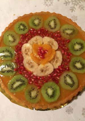 Trópusi gyümölcstorta recept fotója