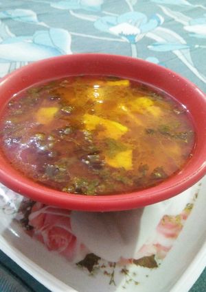 A picture of Matar paneer.