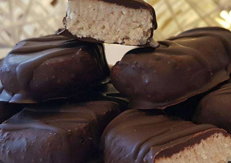 Steps to Make Any-night-of-the-week Keto Chocolate Coconut Bars (Bounty style :) )