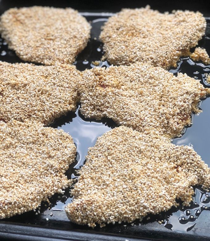 Una foto de ❤️Milanesas rebozadas de Amar-anto ❤️