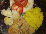 Filete de pescado con leche de coco
