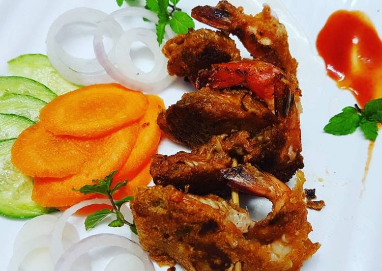 Recipe of Ultimate Prawn crispy fritters