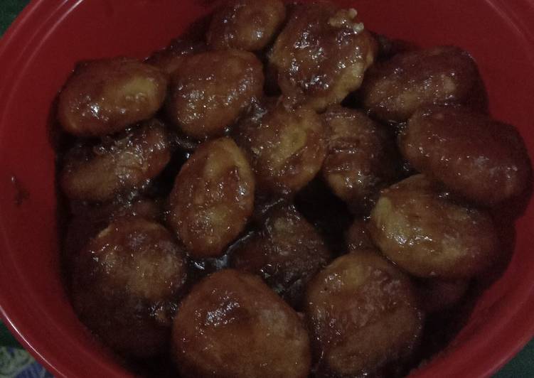 Cara termudah untuk Istimewa Makan di DimeSari manis sukun rasa durian.