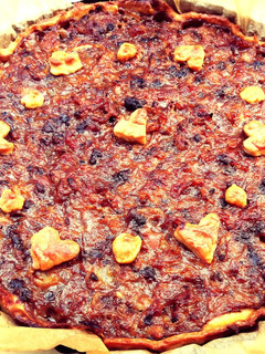 Una foto de Quiche de morcilla y repolloblancosin huevo y sin nata