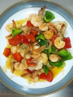Foto resep Tumis Udang Mentega Cah Paprika