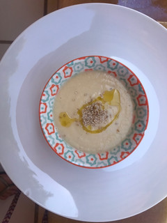 Una foto de Crema de espárragos blancos