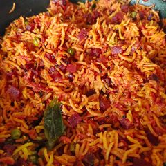 Beetroot Pulao A picture of Beetroot Pulao.