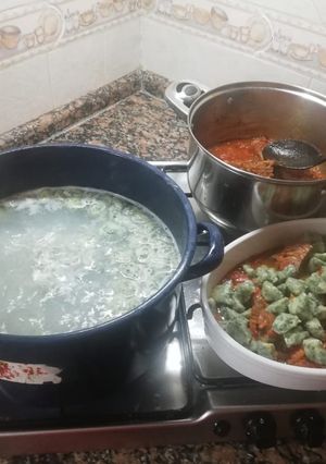 Una foto de Ñoquis de espinaca y ricota
