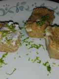 Cubitos de pie de limón congelados