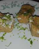 Cubitos de pie de limón congelados