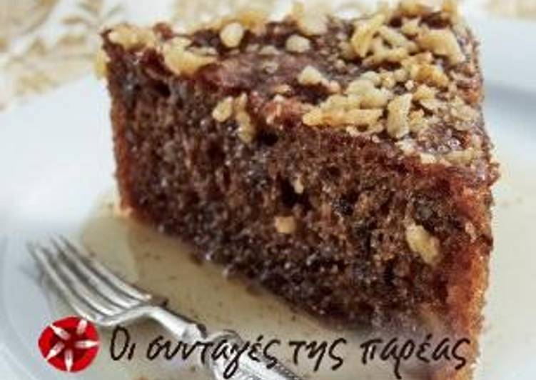 Recipe: Appetizing Melahrini (walnut cake with syrup) from Pelion