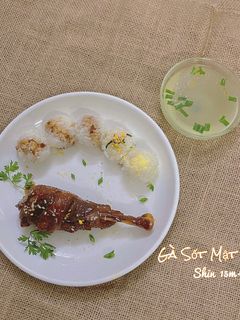 Hình của món Cơm Gà Sốt Mật Ong Cho Bé 1t.
