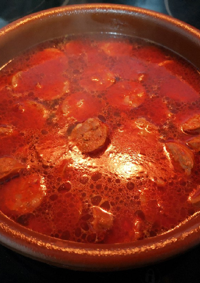 Una foto de Chorizo a la sidra