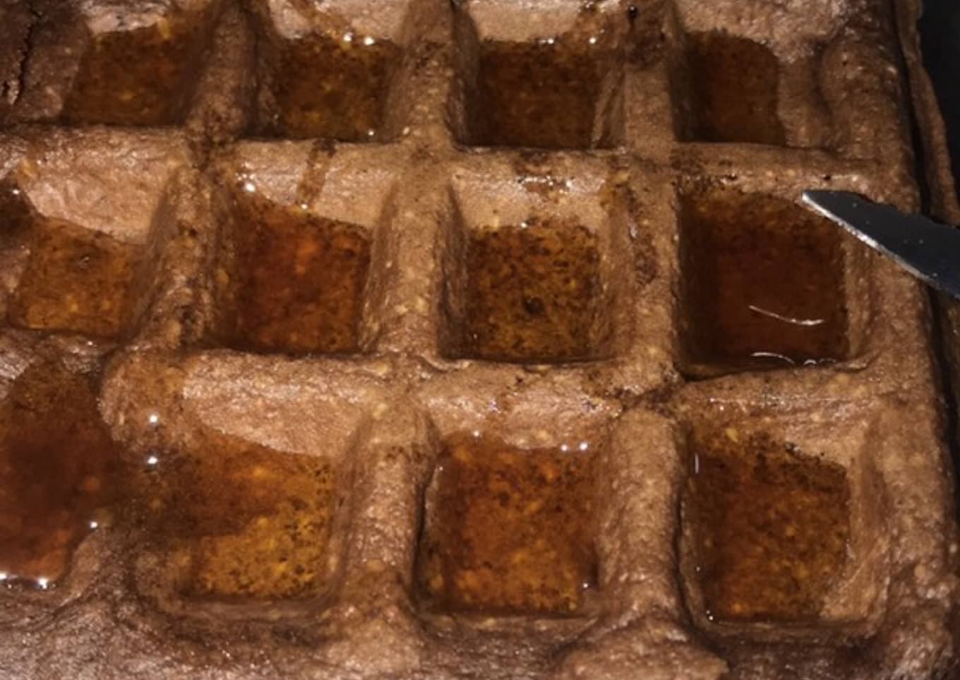 Waffles de chocolate saludables 🤤
