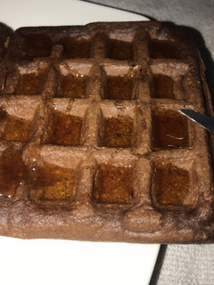 Una foto de Waffles de chocolate saludables 🤤