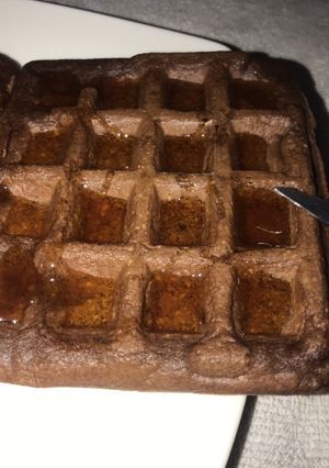 Una foto de Waffles de chocolate saludables 🤤