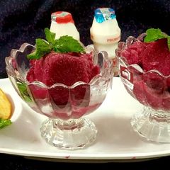 A picture of Apple beetroot yakult sorbet.