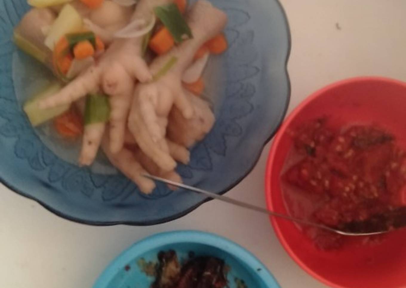 Sop ceker ayam sambel trasi masih edisi /# weekendechallenge