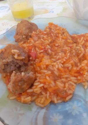 Una foto de Albóndigas con Arroz 💖