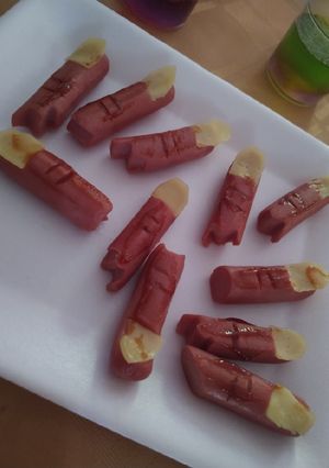 Una foto de Dedos de salchichas para Halloween