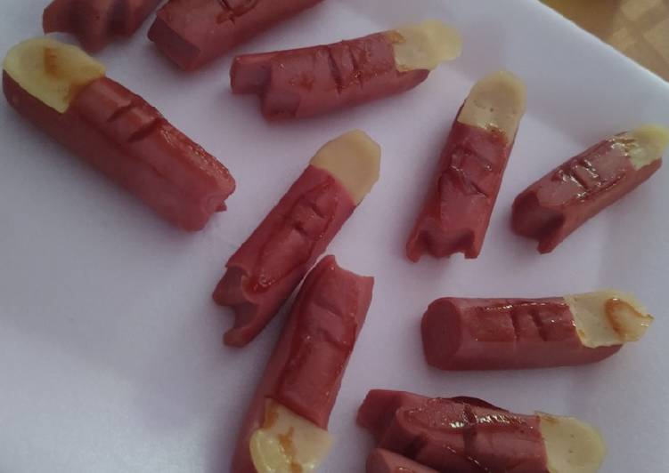 Dedos de salchichas para Halloween