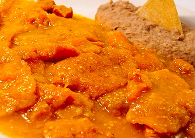 Chicharrón Duro En Salsa Roja Receta De Comidas De Un Foráneo- Cookpad