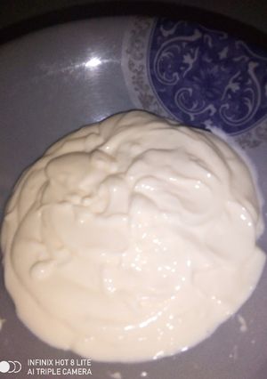 A picture of Homemade mayonnaise.