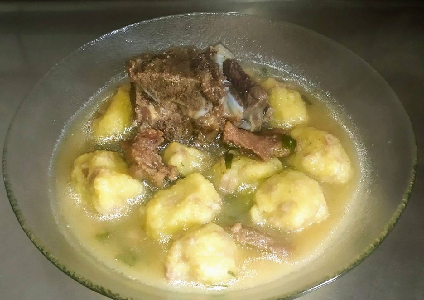 Sopa con albóndigas. so'o apu'a #singluten