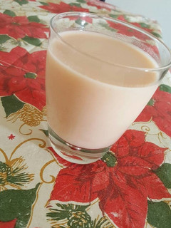 Una foto de Fresco de Mamey con Leche