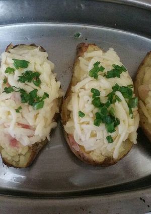 Una foto de Papas rellenas con panceta y queso