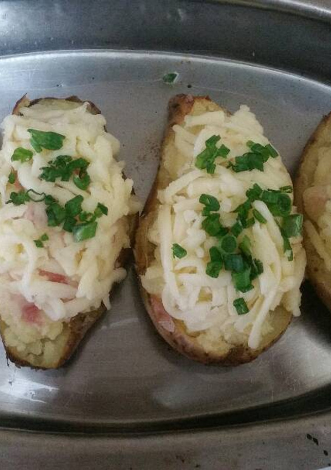 Una foto de Papas rellenas con panceta y queso