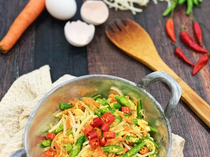 Easy Steps Prepare Recipes Orak Arik Sayur (Mixed Vegetables Egg Stir Fry) the Perfect Make You Drink.