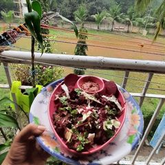 A picture of Beetroot cabbage Chinese pakoda innovative recipe.