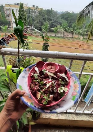 A picture of Beetroot cabbage Chinese pakoda innovative recipe.