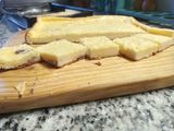 Fainá de queso y panceta