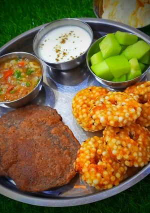 A picture of Falahaari thali.