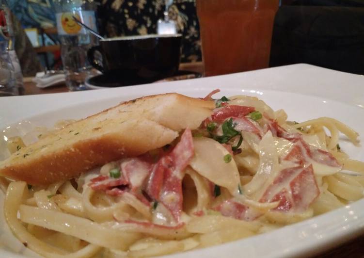 Bagaimana Membuat Fettuccine Carbonara Anti Gagal