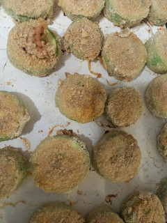 Una foto de Lonchas de Zucchini Rellenos de Chorizo