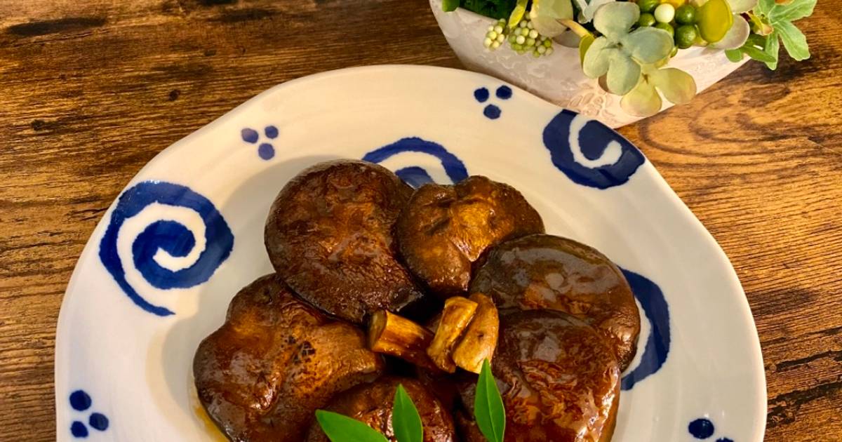 Butter Soy Sauce Shiitake Mushroom Recipe by Aunty Eiko's international