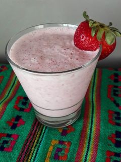 Una foto de Licuado de fresa