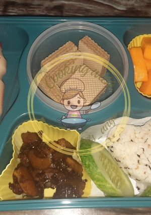 Foto resep Nasi bento beef teriyaki