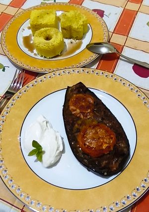 Φωτογραφία της συνταγής Μελιτζάνες γεμιστές με λιαστή ντομάτα και γκούντα